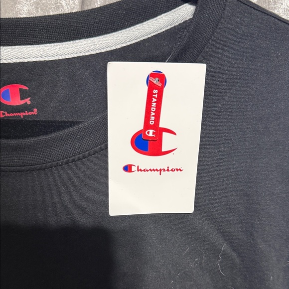 Champion Black Tee with White Logo - Picture 2 of 5